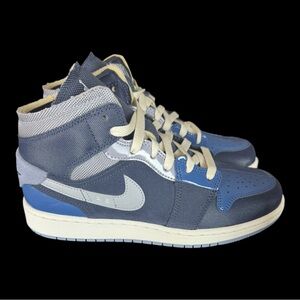 New Nike Air Jordan 1 Mid SE Craft Inside Out GS Obsidian French Blue Youth 6.5